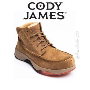 CODY JAMES Men's Casual Driver Work Boots Composite Toe 9D Brown NIB